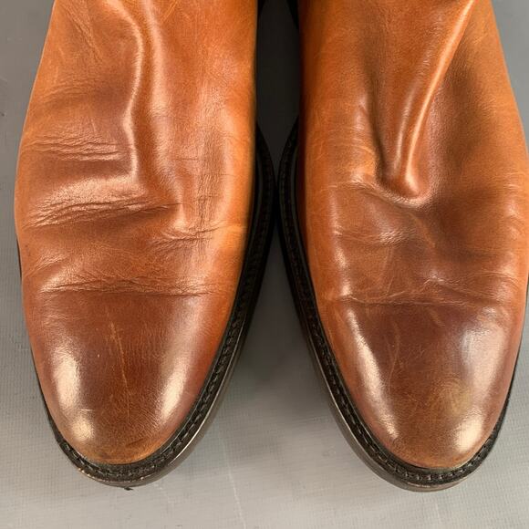 ANTONIO MAURIZI Size 13 Brown Leather Ankle Chelsea Boots - Picture 10 of 10
